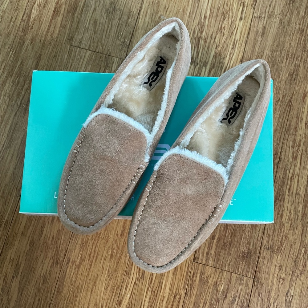 APEX Mocassin Suede Slippers